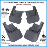 4pcs Mud Flaps Fits For 2022 - 2025 Toyota Tundra Front & Rear Splash Guards. Fixed Price $31.59.