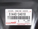 Genuine Oem Toyota 51443-34010 Right Under Engine Cover 2000-2006 Tundra. Fixed Price $71.00.