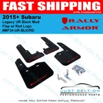 Rally Armor For 2015+ Subaru Legacy Ur Black Mud Flap W/ Red Logo. Fixed Price $152.00.
