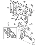 Genuine Mopar Front Fender Liner Right 55136228ad. Fixed Price $151.32.