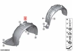 Genuine Bmw 51-71-7-342-178 Cover For Wheelhousing, Fron. Fixed Price $107.40.