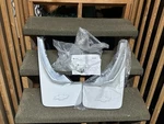 Set Of White Gm 2014-2017 Chevrolet Silverado Rear Mud Guards Oem Pre-owned. Fixed Price $55.00.