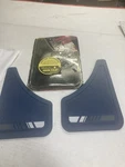 Vtg Set Of 2 Groboski Splash Guards 7" X 11" Blue Rubber Frt/rear W/hardware. Fixed Price $19.99.
