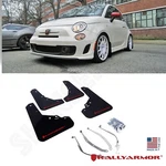 Rally Armor Ur Black Mud Flaps W/ Red Logo For 2012-2018 Fiat 500 Hatchback. Fixed Price $150.58.