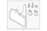 Genuine Volkswagen Splash Guards - Front 11a-075-111. Fixed Price $63.45.