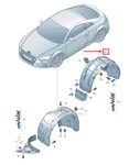 New Audi Tt Fv Front Right Inner Fender Lining 8s0810172b Original. Fixed Price $94.71.