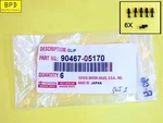 6x Pack Genuine Bumper Cover Support Rail Panel Trim Clip For Toyota 90467-05170. Fixed Price $8.99.