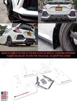 Rally Armor White Mud Flaps W/ Red Logo For 2017-2021 Honda Civic Type R Fk8. Fixed Price $185.01.
