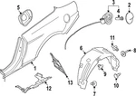 Genuine Ford Quarter Panel Splash Shield Pr3z-63278b50-a. Fixed Price $124.27.