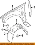 Ford Oem 06-10 Explorer Sport Trac Fender Components-extension 6l2z16185aa. Fixed Price $31.96.