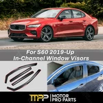 In-channel Window Visors Rain Sun Shade Guard Deflectors Fits Volvo S60 2019-up. Fixed Price $59.79.