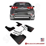 Rally Armor Ur Black Mud Flaps W/ Red Logo For 2019-2026 Mazda 3 Hatchback. Fixed Price $173.61.