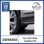 Oem 2017-2025 Cadillac Xt5 W/assist Steps, Front Splash Guards Black Gm 23266303. Fixed Price $49.00.