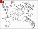 Genuine Mercedes C216 C219 S210 S211 W210 W211 W216 W219 Clip 5 Pcs 0089886578. Fixed Price $12.13.