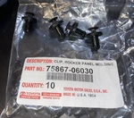 2011-2025 Toyota 13-25 Lexus Multipurpose Clip 75867-06030 10 Pack. Fixed Price $32.00.