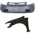 Bumper Cover Kit Includes Front Left Fender For 2006-2008 Honda Civic Sedan. Fixed Price $261.60.