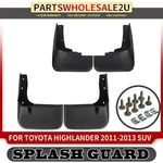 Splash Guards Mud Flaps Mudguards Rh & Lh 4pcs For Toyota Highlander 2011-2013. Fixed Price $28.82.