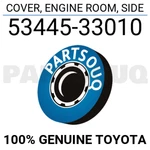 5344533010 Genuine Toyota Cover, Engine Room, Side 53445-33010. Fixed Price $14.63.