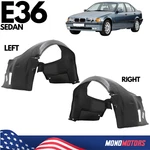 Fender Liner Set Front Driver And Passenger Side For Bmw E36 Inner Splash Shield. Fixed Price $94.00.