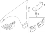 Genuine Land-rover Mudflaps - Front Black Vplxp0527. Fixed Price $210.67.