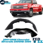 Set Of 2 Fender Liner For Chevrolet Silverado 2500 Hd 2001-2006 Front. Fixed Price $77.45.
