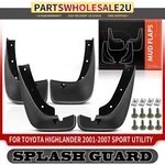 Splash Guards Mud Flaps Mudflaps Rh & Lh 4pcs For Toyota Highlander 2001-2007. Fixed Price $28.50.