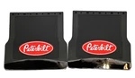 Peterbilt Truck 16"-18" X 17" 1/4" Black Taper W/chrome Mud Flaps Md-p66cf-set. Fixed Price $299.99.