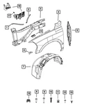 Genuine Wheelhouse Shield Right 68361450ab. Fixed Price $180.08.
