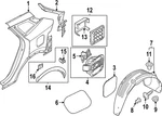 Genuine Kia Wheelhouse Liner 86822-p1000. Fixed Price $228.39.