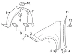 New Genuine Mercedes-benz Front Fender Liner Splash Shield Left (2013-2015) Oe. Fixed Price $192.63.