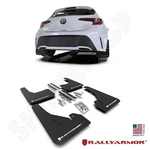 Rally Armor Ur Black Mud Flaps W/ White Logo For 2019-2026 Corolla Hatchback. Fixed Price $176.00.