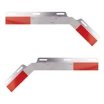 Chdt66 Aluminum Mud Flap Reflective Strip Kit With Uneven Angled Down, Sliver. Fixed Price $46.26.