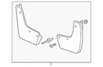 Genuine Gm Front Molded Splash Guards - Gloss Black 86511688. Fixed Price $132.75.