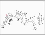 Genuine Mercedes A207 C207 Cover Wheel Arch 2076902430. Fixed Price $102.76.