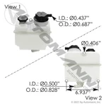Automann Power Steering Reservoir Freightliner 575.1133 A1416242000, A1417941000. Fixed Price $110.00.