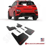 Rally Armor Ur Black Mud Flaps W/ Red Logo For 2022-2023 Hyundai Kona N. Fixed Price $208.00.