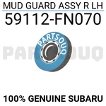 59112fn070 Genuine Subaru Mud Guard Assy R Lh 59112-fn070. Fixed Price $37.20.