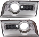 Evan Fischer Front Driver And Passenger Side Fog Light Trim Set Chrome. Fixed Price $109.99.