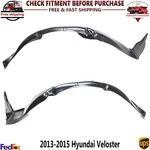 Set Of 2 Front Splash Shield Left And Right Side For 2013-2015 Hyundai Veloster. Fixed Price $98.43.