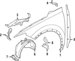 Genuine Audi Fender Liner 89a-821-172-c. Fixed Price $110.46.