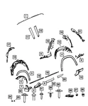 Genuine Mopar Wheelhouse Shield Left 68566963aa. Fixed Price $14.62.