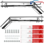 Stainless Mud Flap Hangers Angled Steel 1 Pair 2.5" Semi Truck Spring Loaded. Fixed Price $79.99.