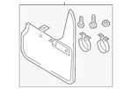 Genuine Volkswagen Splash Guard Kit 17a-075-101-a. Fixed Price $60.56.
