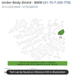 2014-2020 Bmw 4 Series Right Read Lower Under Body Shield 51757260770 Oem New. Fixed Price $40.00.