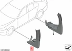 Genuine Bmw Mud Flaps Guards Set Front F10/f11 5 Series 82162155858. Fixed Price $96.71.