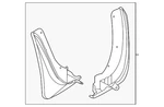 Genuine Ford Splash Guards Molded Black Front Only Lb5z-16a550-aa. Fixed Price $77.40.