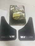 Vtg Set Of 2 Groboski Splash Guards 7" X 11" Black Rubber Frt/rear W/hardware. Fixed Price $19.99.