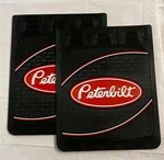 Peterbilt Oem 30" X 24" Red Rubber Mud Flaps (2) Black/red Logo Fm3050mf-fg Pair. Fixed Price $184.99.