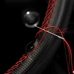 Car Hand Sew Leather Auto Steering Wheel Cover W/ Needle Thread Red Wrap. Fixed Price $14.99.