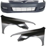 Front Fender Kit For 2003-2005 Honda Accord Primed Steel Coupe With Bumper Cover. Fixed Price $385.08.